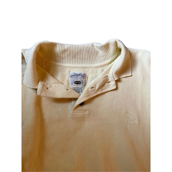 Original Island Sport yellow cotton button neck sweater - Picture 5 of 6